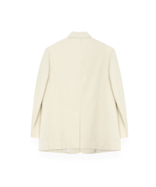 R-4(アールフォー)の「R-0057 / OVERSIZED CORDUROY BOX BLAZER(IVORY)(テーラードジャケット・メンズ・アイボリー・MEDIUM/LARGE)」の2枚目の写真