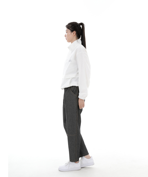 SAINTCREW(セントクルー)の「テーパードカットクロップハーフバンドパンツ TCH-326 グレーブラックデニム BRS(デニムパンツ・メンズ・その他・MEDIUM/LARGE/X-LARGE)」の2枚目の写真