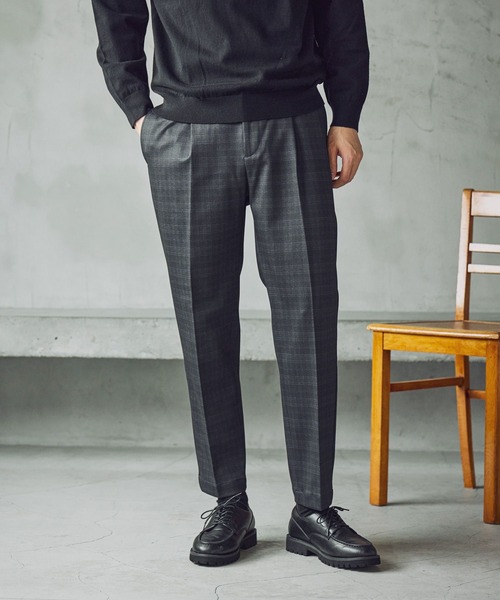 GLOBAL WORK（グローバルワーク）の「スマらくイージータックテーパードパンツ/601317（その他パンツ・メンズ・ネイビー/チャコールグレー/ネイビー系9・SMALL/MEDIUM/LARGE/X-LARGE）」の12枚目の写真