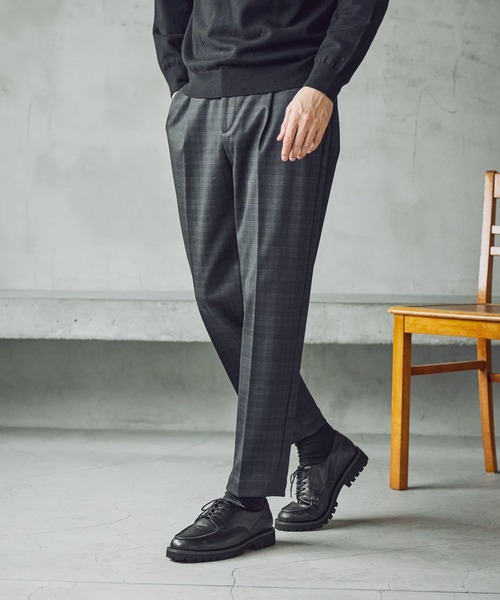 GLOBAL WORK（グローバルワーク）の「スマらくイージータックテーパードパンツ/601317（その他パンツ・メンズ・ネイビー/チャコールグレー/ネイビー系9・SMALL/MEDIUM/LARGE/X-LARGE）」の14枚目の写真