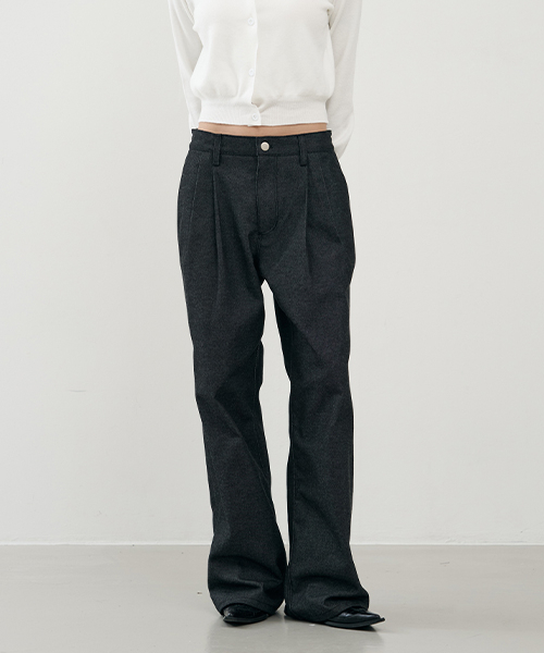 ARRAYED（アレイド）の「[ノンフェード] ストレートワイドツーピンタックバンディングデニムパンツ [BLACK]（デニムパンツ・メンズ・その他・MEDIUM/LARGE/X-LARGE）」の4枚目の写真