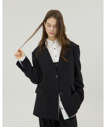 LEVHEARTED（レブハティッド）の「Adagio Overfit Jacket - Black（テーラードジャケット）」