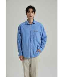 SELFISHAFFECTION（セルフィッシュ アフェクション）の「Contrast Stitch Oversized Shirt (Blue)（シャツ/ブラウス）」