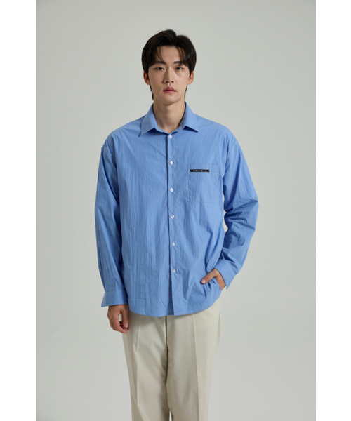SELFISHAFFECTION(セルフィッシュ アフェクション)の「Contrast Stitch Oversized Shirt (Blue)(シャツ/ブラウス・メンズ・その他・MEDIUM/LARGE)」の1枚目の写真