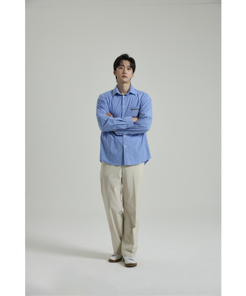 SELFISHAFFECTION(セルフィッシュ アフェクション)の「Contrast Stitch Oversized Shirt (Blue)(シャツ/ブラウス・メンズ・その他・MEDIUM/LARGE)」の4枚目の写真
