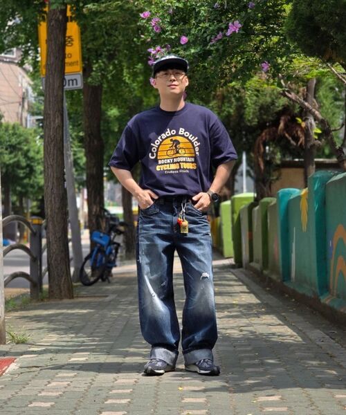 OUTSTANDING(アウトスタンディング)の「VSC Tシャツ(コロラド ボルダー)_ネイビー(Tシャツ/カットソー・レディース・その他・SMALL/MEDIUM/LARGE)」の2枚目の写真