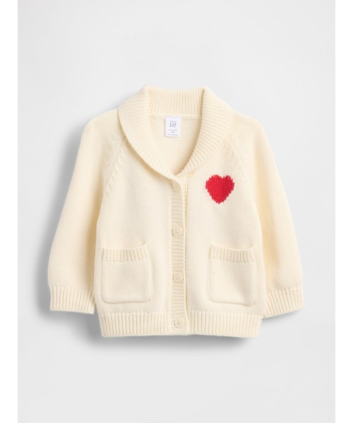 GAP(ギャップ)の「ラブ ショール カーディガン (ベビー)(カーディガン/ボレロ・キッズ・アイボリー・60cm/70cm/80cm/90cm)」の1枚目の写真