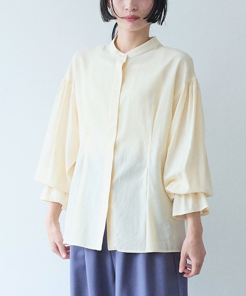 yuni（ユニ　）の「●cotton gather sleeves ブラウス（シャツ/ブラウス・レディース・イエロー/サックスブルー/ブラック・FREE）」の14枚目の写真