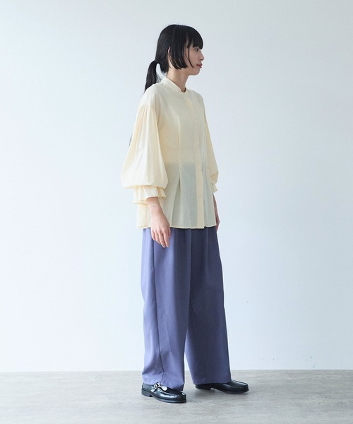 yuni（ユニ　）の「●cotton gather sleeves ブラウス（シャツ/ブラウス・レディース・イエロー/サックスブルー/ブラック・FREE）」の11枚目の写真