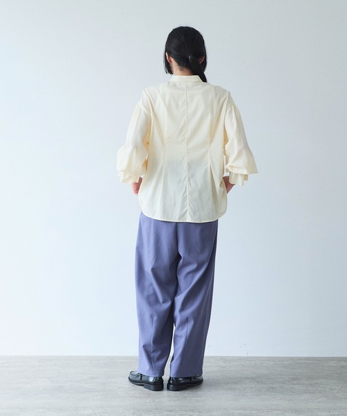 yuni（ユニ　）の「●cotton gather sleeves ブラウス（シャツ/ブラウス・レディース・イエロー/サックスブルー/ブラック・FREE）」の12枚目の写真