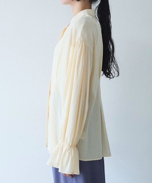 yuni（ユニ　）の「●cotton gather sleeves ブラウス（シャツ/ブラウス・レディース・イエロー/サックスブルー/ブラック・FREE）」の19枚目の写真