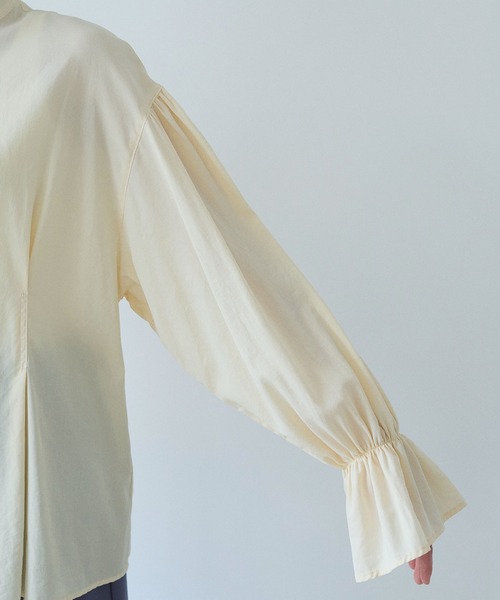 yuni（ユニ　）の「●cotton gather sleeves ブラウス（シャツ/ブラウス・レディース・イエロー/サックスブルー/ブラック・FREE）」の4枚目の写真