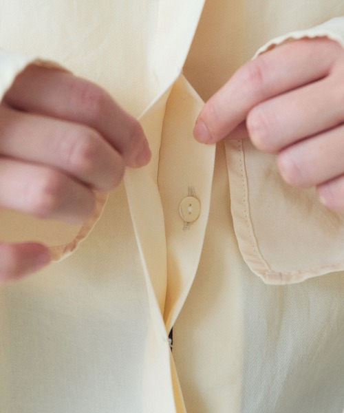yuni（ユニ　）の「●cotton gather sleeves ブラウス（シャツ/ブラウス・レディース・イエロー/サックスブルー/ブラック・FREE）」の7枚目の写真