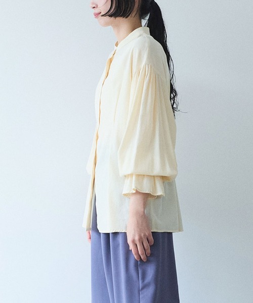 yuni（ユニ　）の「●cotton gather sleeves ブラウス（シャツ/ブラウス・レディース・イエロー/サックスブルー/ブラック・FREE）」の16枚目の写真