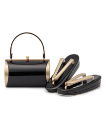 SOUBIEN（ソウビエン）の「シンプルでオシャレなバイカラー仕様♪振袖向け草履バッグセット（和装小物・レディース）」