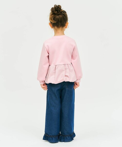 apres les cours（アプレレクール）の「バルーンドッキングロゴトレーナー_ジュニア対応（スウェット・キッズ・ピンク/アイボリー/サックスブルー・80/90/100/110/120/130/140）」の8枚目の写真