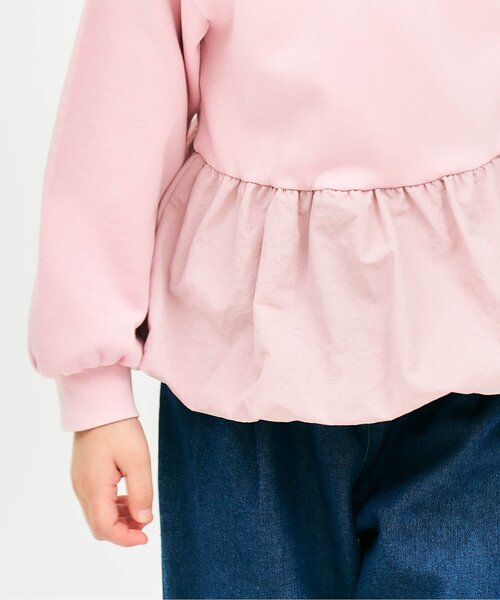 apres les cours（アプレレクール）の「バルーンドッキングロゴトレーナー_ジュニア対応（スウェット・キッズ・ピンク/アイボリー/サックスブルー・80/90/100/110/120/130/140）」の9枚目の写真