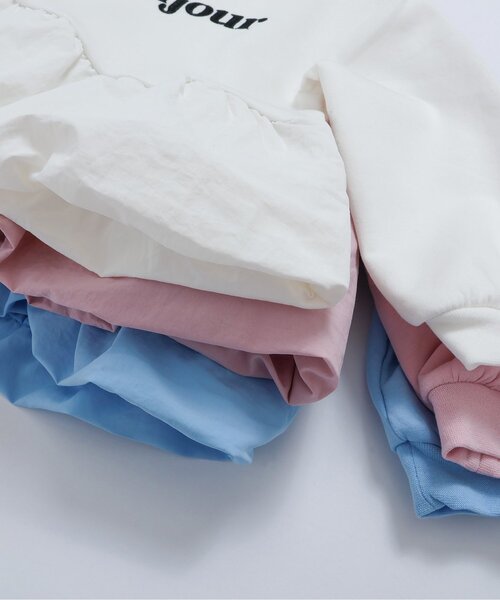 apres les cours（アプレレクール）の「バルーンドッキングロゴトレーナー_ジュニア対応（スウェット・キッズ・ピンク/アイボリー/サックスブルー・80/90/100/110/120/130/140）」の12枚目の写真