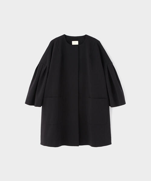 LE PHIL(ルフィル)の「◆T/Cトリプルクロスコート(ノーカラーコート・レディース・ブラック/ネイビー・0/1)」の10枚目の写真