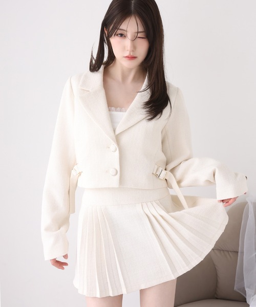 premium order】セットで着れる/ツイードショートジャケット