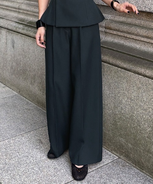 JENNE(ジェンヌ)の「ワイド美脚パンツ(防シワ)(その他パンツ・レディース・ライトベージュ/ホワイト/ネイビー・X-LARGE/LARGE/MEDIUM/SMALL)」の18枚目の写真