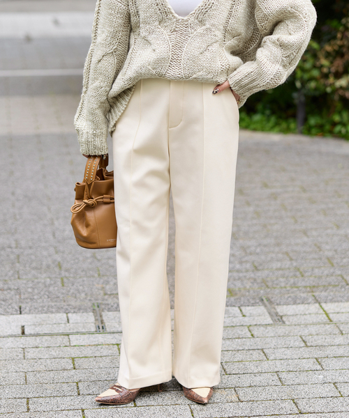 B.C STOCK（ベーセーストック）の「ウォッシャブル / ウォームタッチボンディングパンツ（その他パンツ・レディース・ブラック/ネイビー/ホワイト・SMALL/MEDIUM）」の2枚目の写真