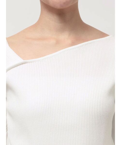 LAGUNAMOON（ラグナムーン）の「シアーパターンカフスリブニットプルオーバー（ニット/セーター・レディース・ブラック/ラベンダー/ホワイト・FREE）」の18枚目の写真