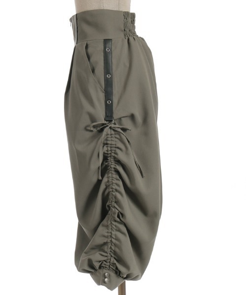 NIBBLE POISON(ニブルポイズン)の「ドロストデザインパンツ(その他パンツ・レディース・カーキ/ブラック・MEDIUM)」の10枚目の写真