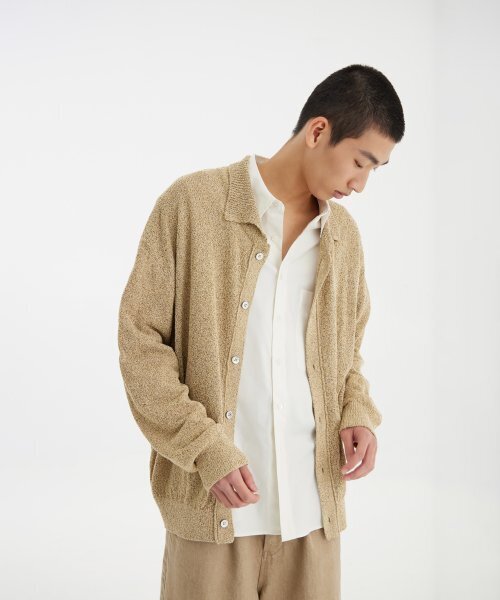 YOUTH(ユース)の「Knit Collar Cardigan - Sand Brown(カーディガン/ボレロ・レディース・その他・M/L)」の5枚目の写真