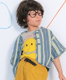 デニム半袖チャイナシャツ