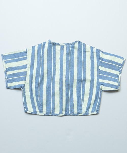 MARKEY'S（マーキーズ）の「デニム半袖チャイナシャツ（シャツ/ブラウス・キッズ・ライトブルー/ネイビー・150/140/130/120/110/100/90）」の19枚目の写真