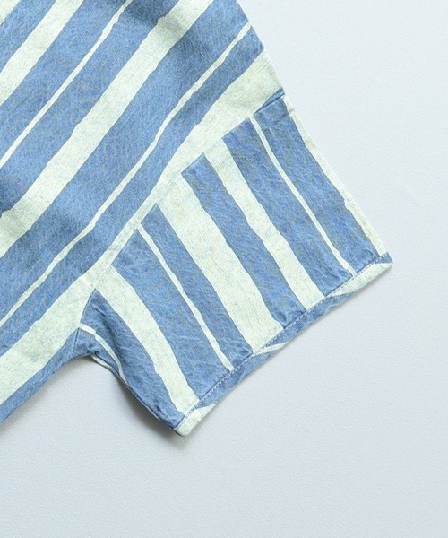 MARKEY'S（マーキーズ）の「デニム半袖チャイナシャツ（シャツ/ブラウス・キッズ・ライトブルー/ネイビー・150/140/130/120/110/100/90）」の14枚目の写真