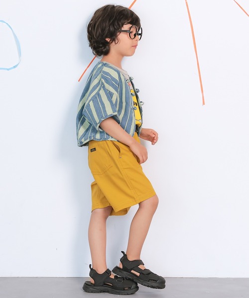 MARKEY'S（マーキーズ）の「デニム半袖チャイナシャツ（シャツ/ブラウス・キッズ・ライトブルー/ネイビー・150/140/130/120/110/100/90）」の5枚目の写真