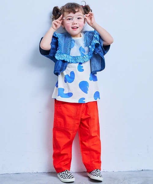 MARKEY'S（マーキーズ）の「デニム半袖チャイナシャツ（シャツ/ブラウス・キッズ・ライトブルー/ネイビー・150/140/130/120/110/100/90）」の11枚目の写真