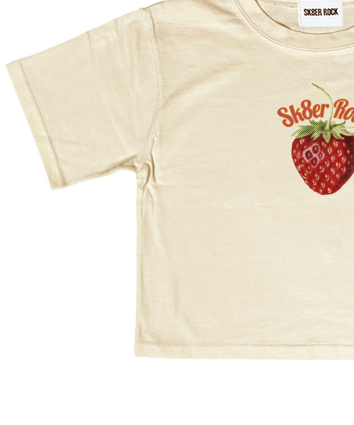 SK8ER ROCK(スケーターロック)の「ストロベリークロップTシャツ(クリーム)(Tシャツ/カットソー・レディース・その他・ONE SIZE)」の5枚目の写真