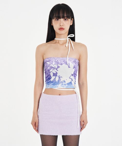 ASSAY(アッセイ)の「VELVET STRING TUBE TOP ROSE (PURPLE)(Tシャツ/カットソー・レディース・その他・FREE)」の1枚目の写真