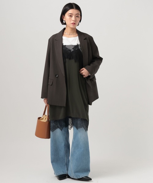 BAYFLOW（ベイフロー）の「[トレンドアイテム]スリップドレス（ワンピース・レディース・アイボリー/チャコール・FREE）」の10枚目の写真