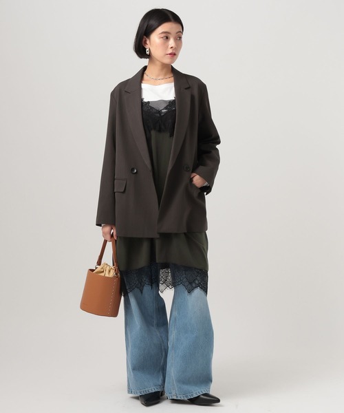 BAYFLOW（ベイフロー）の「[トレンドアイテム]スリップドレス（ワンピース・レディース・アイボリー/チャコール・FREE）」の11枚目の写真