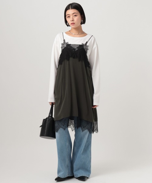 BAYFLOW（ベイフロー）の「[トレンドアイテム]スリップドレス（ワンピース・レディース・アイボリー/チャコール・FREE）」の14枚目の写真