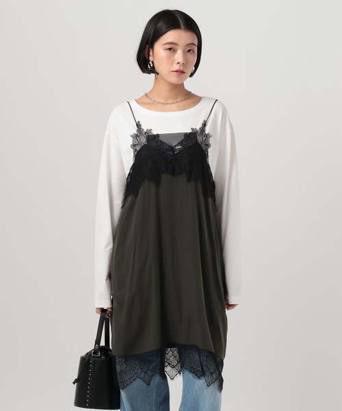 BAYFLOW（ベイフロー）の「[トレンドアイテム]スリップドレス（ワンピース・レディース・アイボリー/チャコール・FREE）」の17枚目の写真