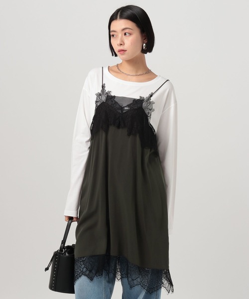 BAYFLOW（ベイフロー）の「[トレンドアイテム]スリップドレス（ワンピース・レディース・アイボリー/チャコール・FREE）」の18枚目の写真