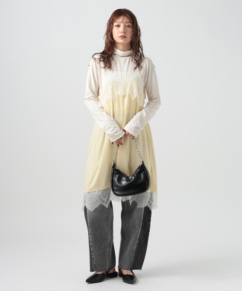 BAYFLOW（ベイフロー）の「[トレンドアイテム]スリップドレス（ワンピース・レディース・アイボリー/チャコール・FREE）」の20枚目の写真