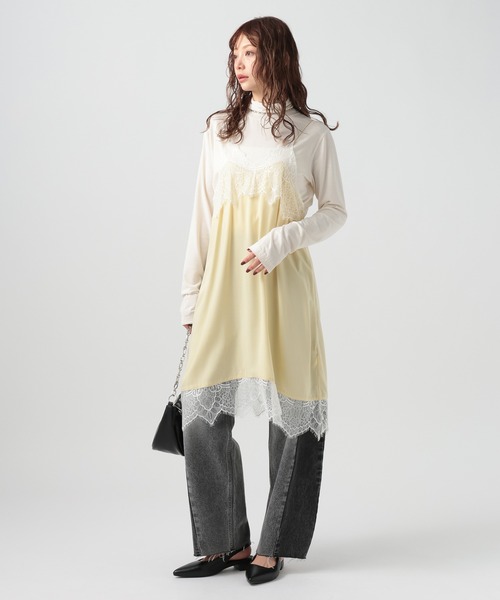 BAYFLOW（ベイフロー）の「[トレンドアイテム]スリップドレス（ワンピース・レディース・アイボリー/チャコール・FREE）」の21枚目の写真