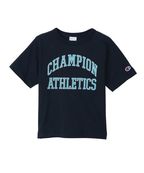Champion（チャンピオン）の「【Champion/チャンピオン】キッズ ショートスリーブTシャツ（Tシャツ/カットソー・キッズ・グリーン系その他2/ネイビー/ホワイト/オートミール・120/110/100/160/150/140/130）」の4枚目の写真