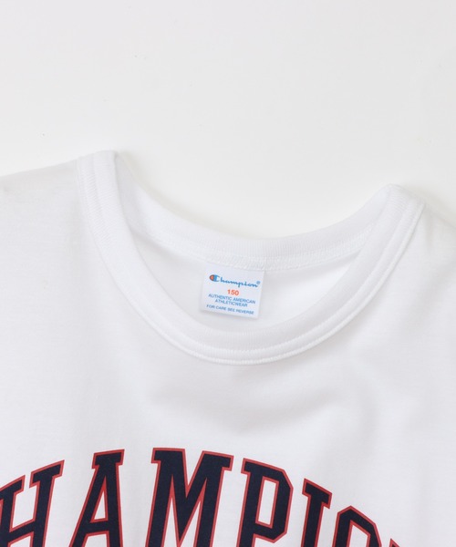 Champion（チャンピオン）の「【Champion/チャンピオン】キッズ ショートスリーブTシャツ（Tシャツ/カットソー・キッズ・グリーン系その他2/ネイビー/ホワイト/オートミール・120/110/100/160/150/140/130）」の14枚目の写真