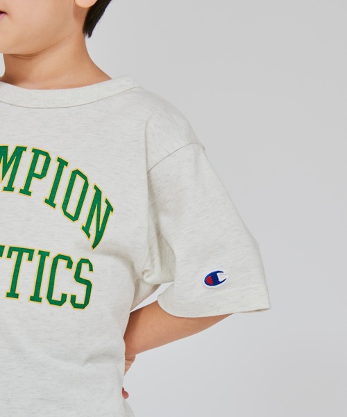 Champion（チャンピオン）の「【Champion/チャンピオン】キッズ ショートスリーブTシャツ（Tシャツ/カットソー・キッズ・グリーン系その他2/ネイビー/ホワイト/オートミール・120/110/100/160/150/140/130）」の15枚目の写真