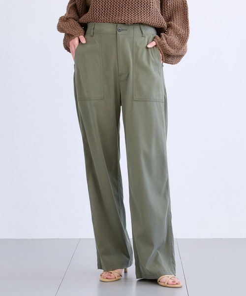 BARNYARDSTORM（バンヤードストーム）の「BARNYARDSTORM / キレイメワークストレートパンツ（その他パンツ・レディース・カーキ/ブラック・M/S/L）」の2枚目の写真