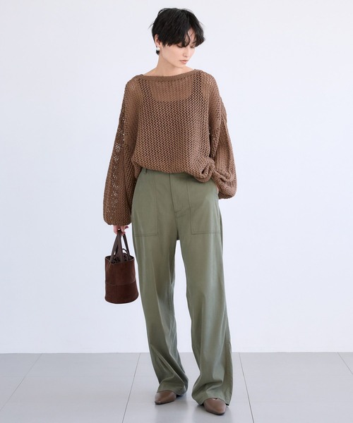 BARNYARDSTORM（バンヤードストーム）の「BARNYARDSTORM / キレイメワークストレートパンツ（その他パンツ・レディース・カーキ/ブラック・M/S/L）」の5枚目の写真