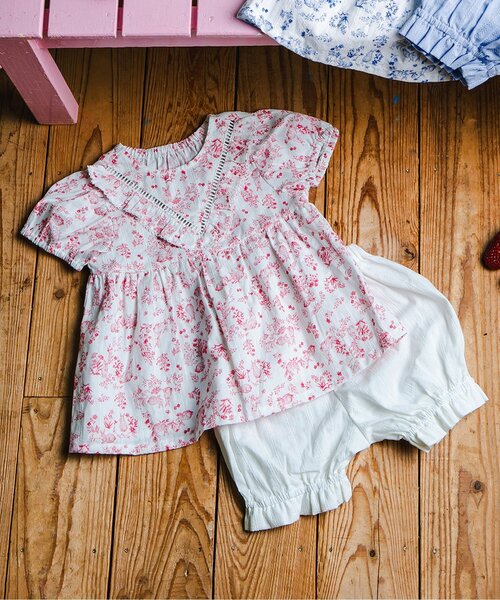 Boribon(ボリボン)の「ナインチェミルキースーツ(その他ベビーウェア・キッズ・ピンク/ブルー・70/80/90)」の2枚目の写真