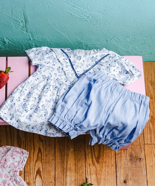 Boribon(ボリボン)の「ナインチェミルキースーツ(その他ベビーウェア・キッズ・ピンク/ブルー・70/80/90)」の1枚目の写真